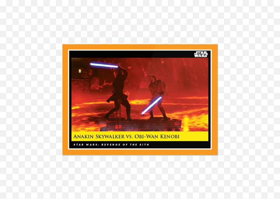 Anakin Skywalker Vs Obi - Wan Kenobi Star Wars Galactic Moments Countdown To Episode 9 Card 102 Print Run 295 Darth Vader Emoji,Angery Emotion Anakin