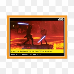 Anakin Skywalker Vs Obi - Wan Kenobi Star Wars Galactic Moments Countdown To Episode 9 Card 102 Print Run 295 Darth Vader Emoji,Angery Emotion Anakin