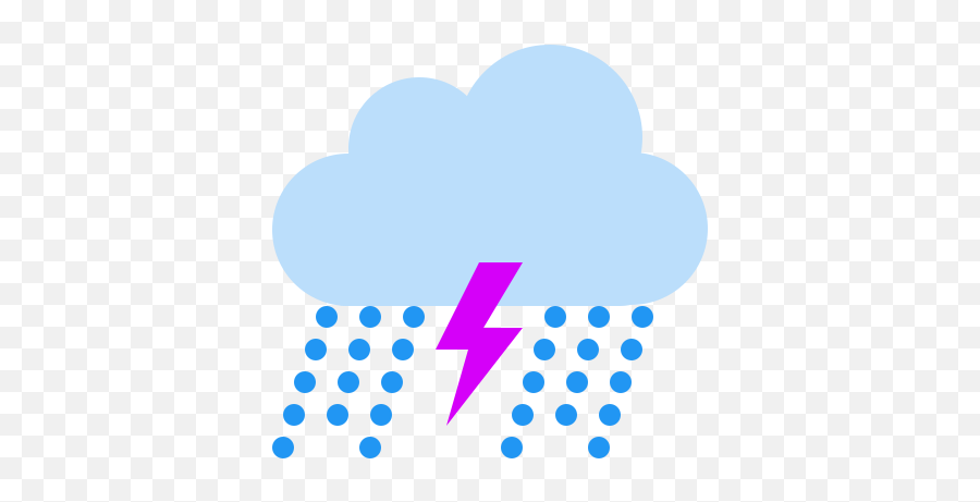 Storm With Heavy Rain Icon In Color Style Emoji,How To Get Emojis To Rain On Your Screen