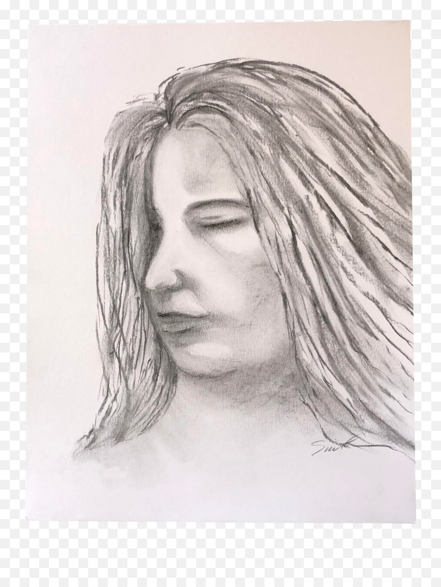 The Struggle Original Charcoal Portrait By Nancy Smith Emoji,Love And Emotion Art