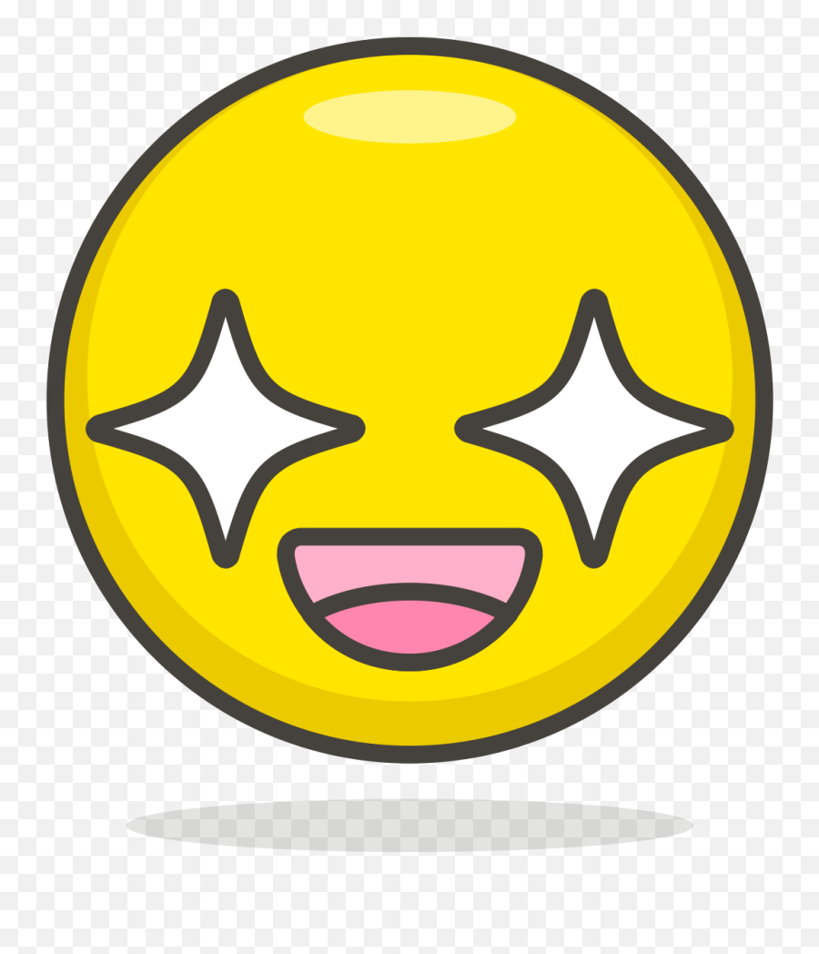 File020 - Starstruck2svg Wikimedia Commons Happy Emoji,Star Eyes Emoji