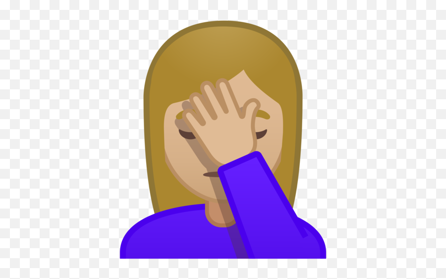 Medium - Free Clipart Of Emoji Smacking Face,Facepalm Emoji Woman ...