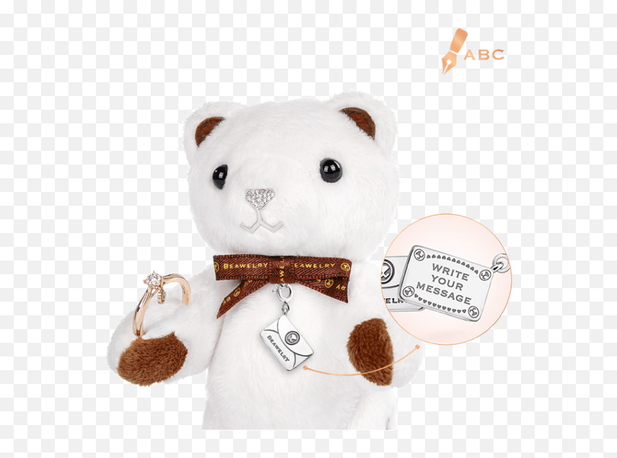 Mini Sparkle Beawelry Bear With A Ring Holder U0026 Silver Emoji,Emotions Stuffed Animal