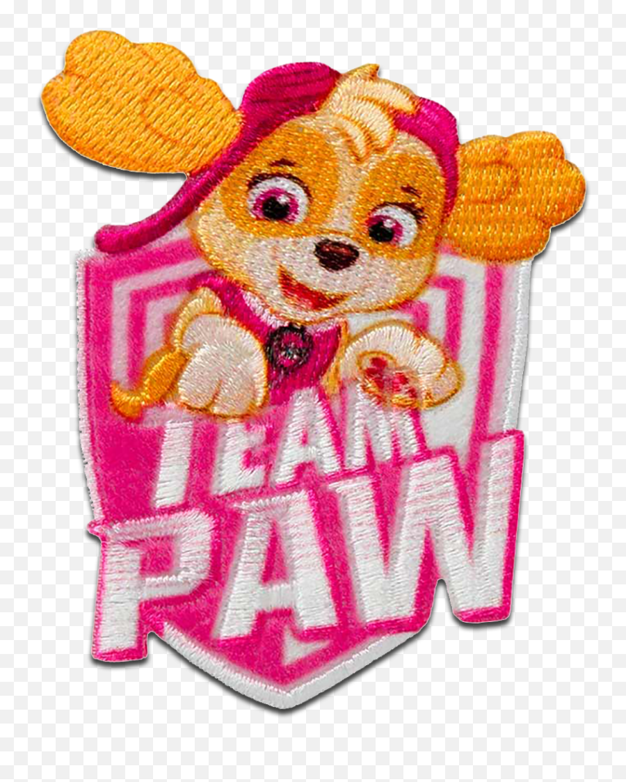 Paw Patrol Team Paw Skye - Iron On Patches Adhesive Emblem Stickers Appliques Size 276 X 224 Inches Catch The Patch Your Store For Patches Happy Emoji,Lion Emoji Pillow