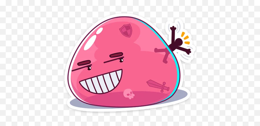 Pink Jelly Stickers By Emoji,Flop Emoticon