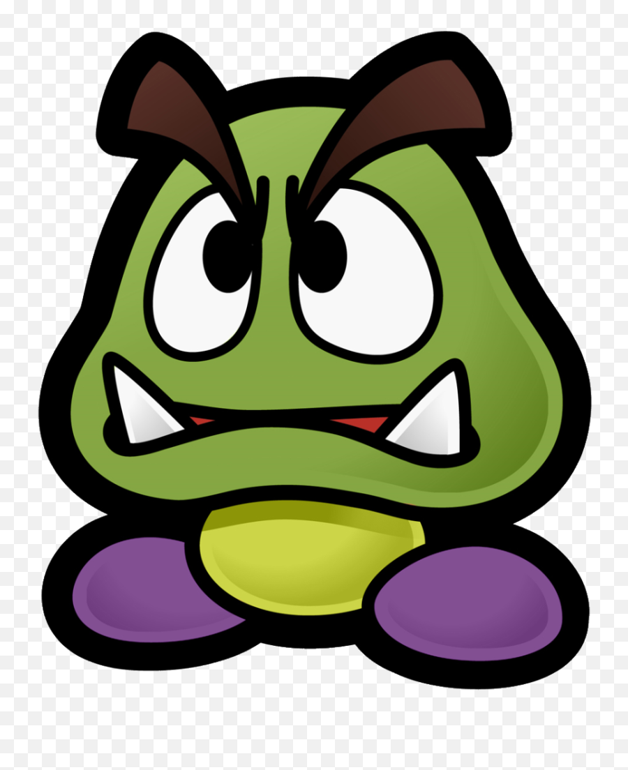 Hyper Goomba Woah - Paragoomba Paper Mario Clipart Full Emoji,Mario Goomba Emoticon