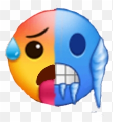 Hot Cold Emoji Sticker - Dot,Cold Emoji Png