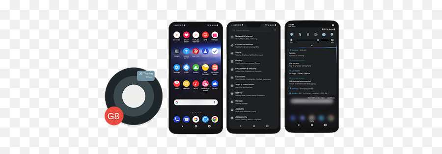 Ux8 Dark Theme For Lg G8 V40 V30 V20 G6 Pie U2013 Apps On Google Play - Technology Applications Emoji,Oxygen Os Emoji