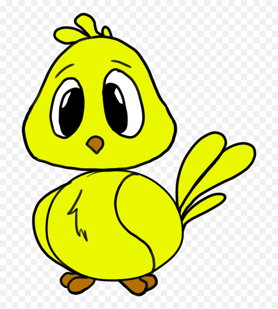 Sad Chicken Cartoon Png Clipart - Drawing For Kids Cartoon Characters Emoji,Emoticon Chicken Little