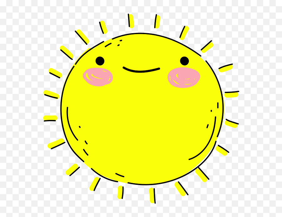 Sun Sunshine Doodle - Güne Doodle Emoji,Sunshine Emoticon