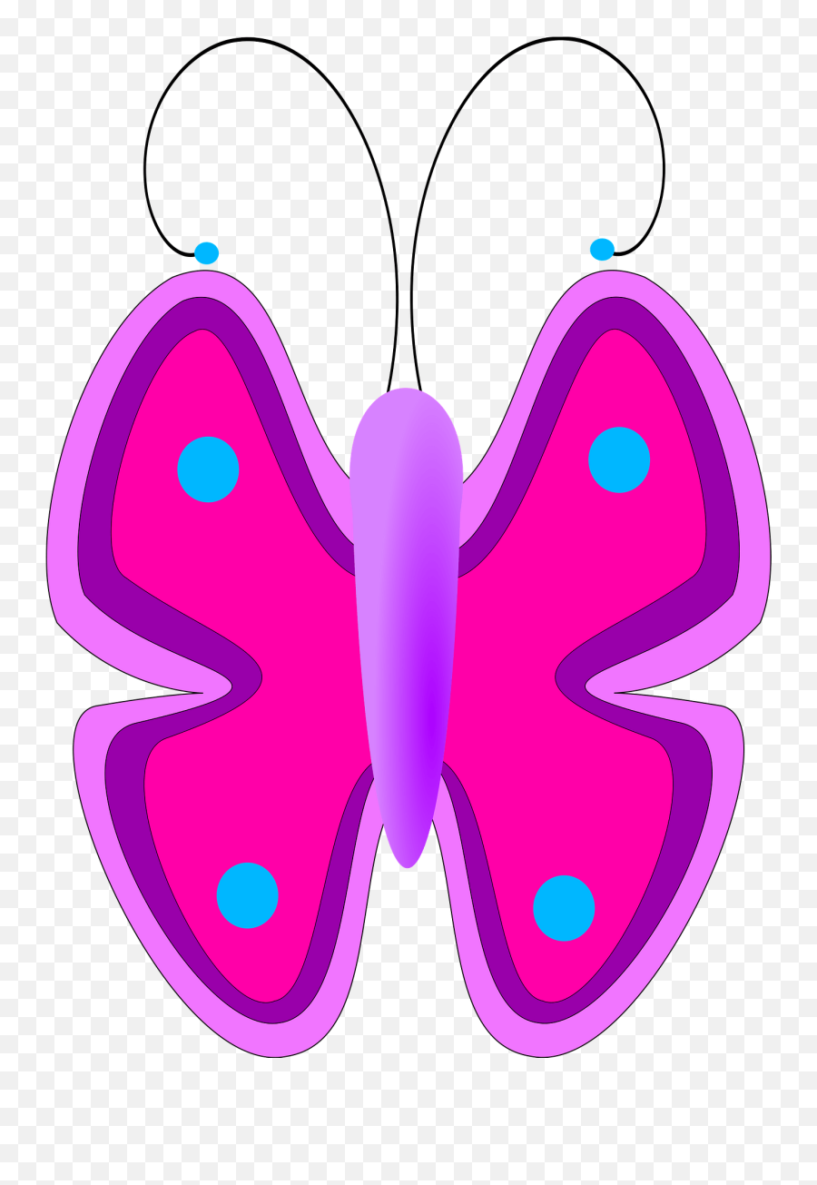 Pink And Purple Butterfly Clipart Free Download Transparent - Cartoon Simple Animated Butterfly Emoji,Butterfly Emoji Png