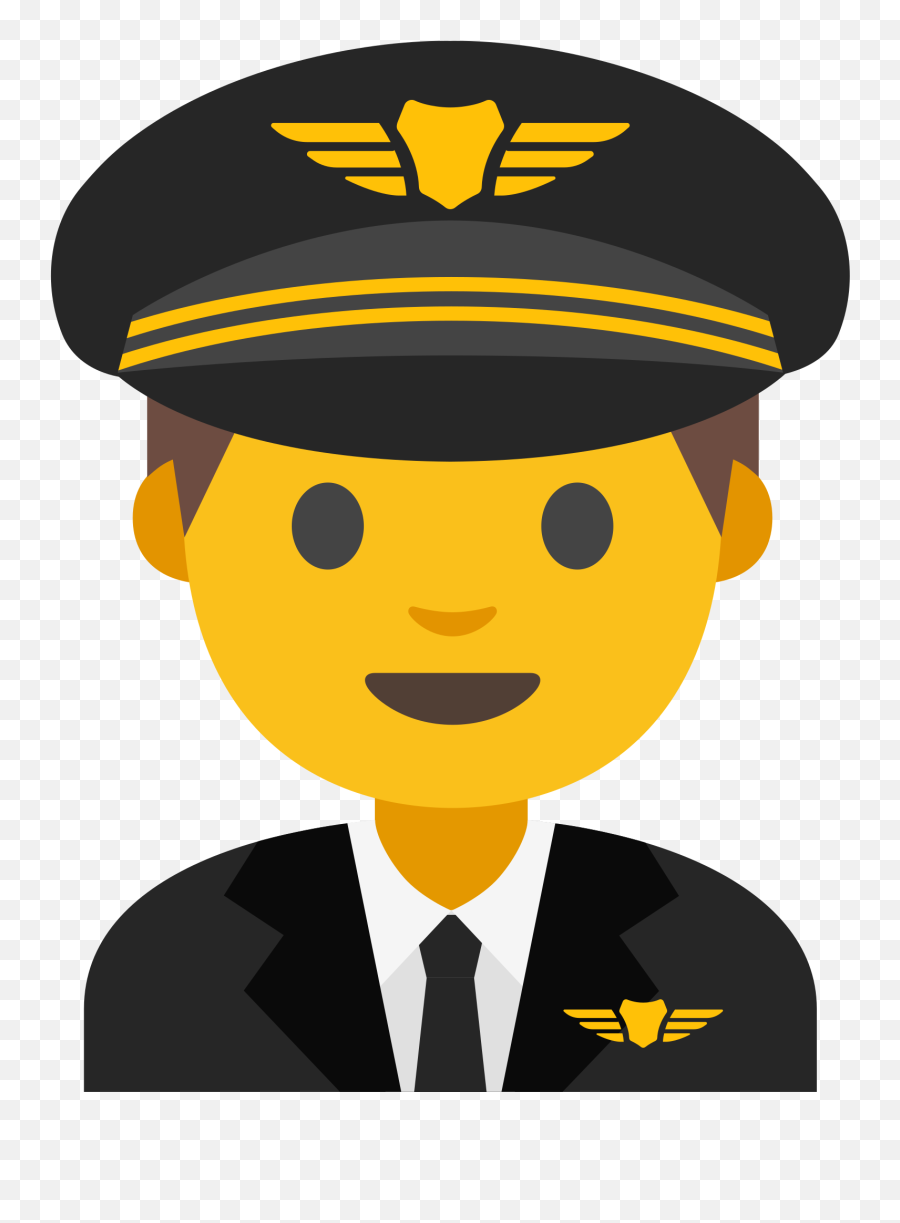 Emoji U1f468 200d 2708 - Clipart Transparent Pilot,Badge Emoji