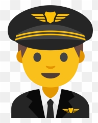 Emoji U1f468 200d 2708 - Clipart Transparent Pilot,Badge Emoji