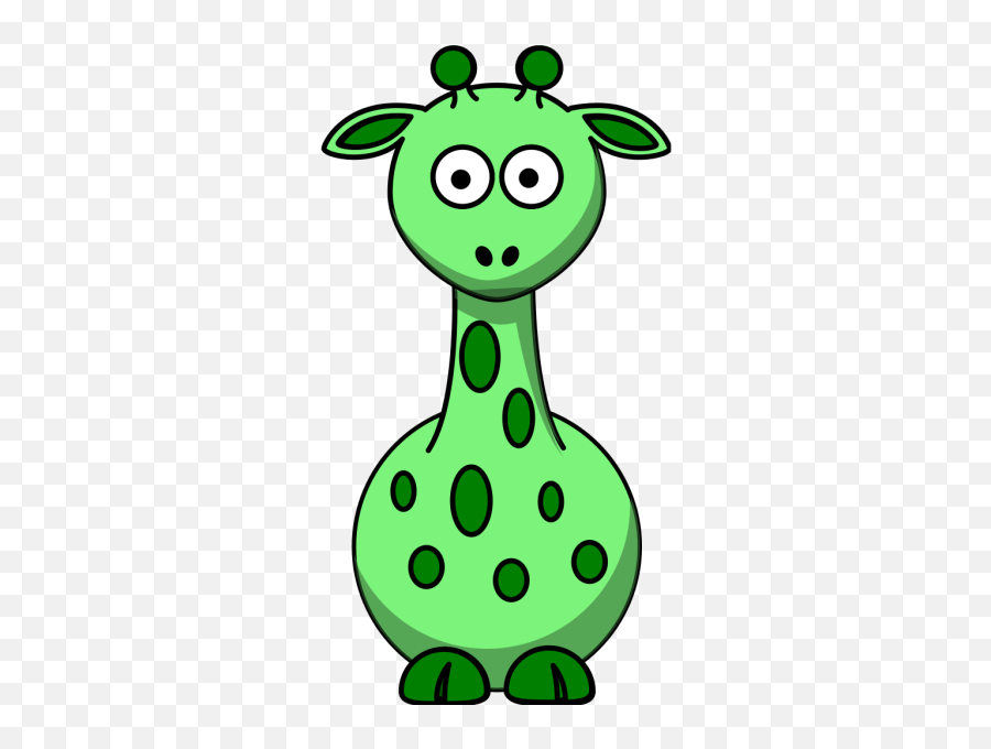 Green Giraffe With 12 Dots Png Svg Clip Art For Web - Cartoon Giraffe Emoji,Giraffe Emoji