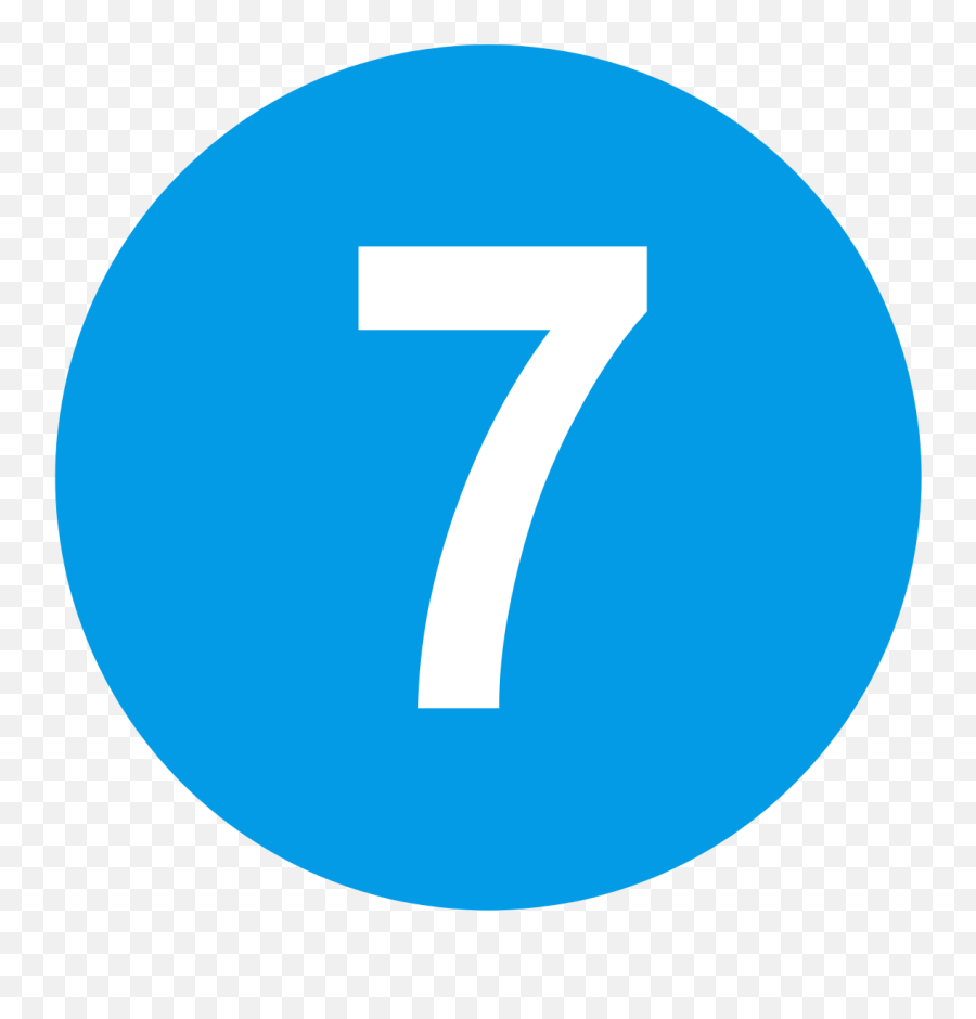 Eo Circle Light - Blue Number 7 Icon Emoji,Number 7 In A White Circle Emoji