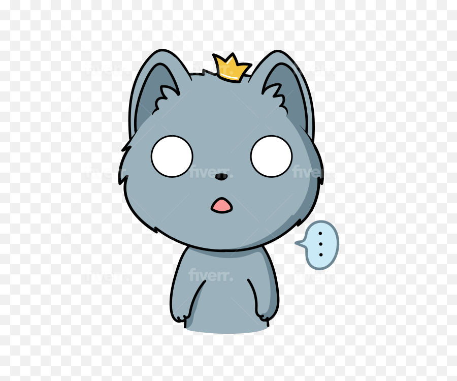 Draw Funny Cute Stickers Emoji Cat And - Dot,Cat Emotions Illustration