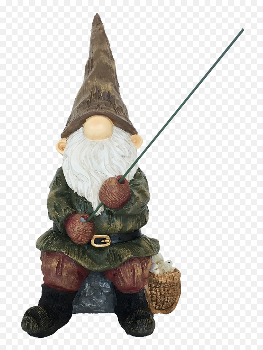 Gnome With Fishing Rod - Fishing Gnome Emoji,Lawn Gnome Emoticon