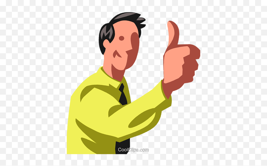 Affirm Clipart Transparent Png Image - Person With Thumb Up Cartoon Png Emoji,Businessman Emoji