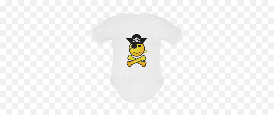 Pirate Emoticon - Smiley Emoji Baby Powder Organic Short Sleeve One Piece Model T28 Id D535476 Unisex,Emoji Outfit