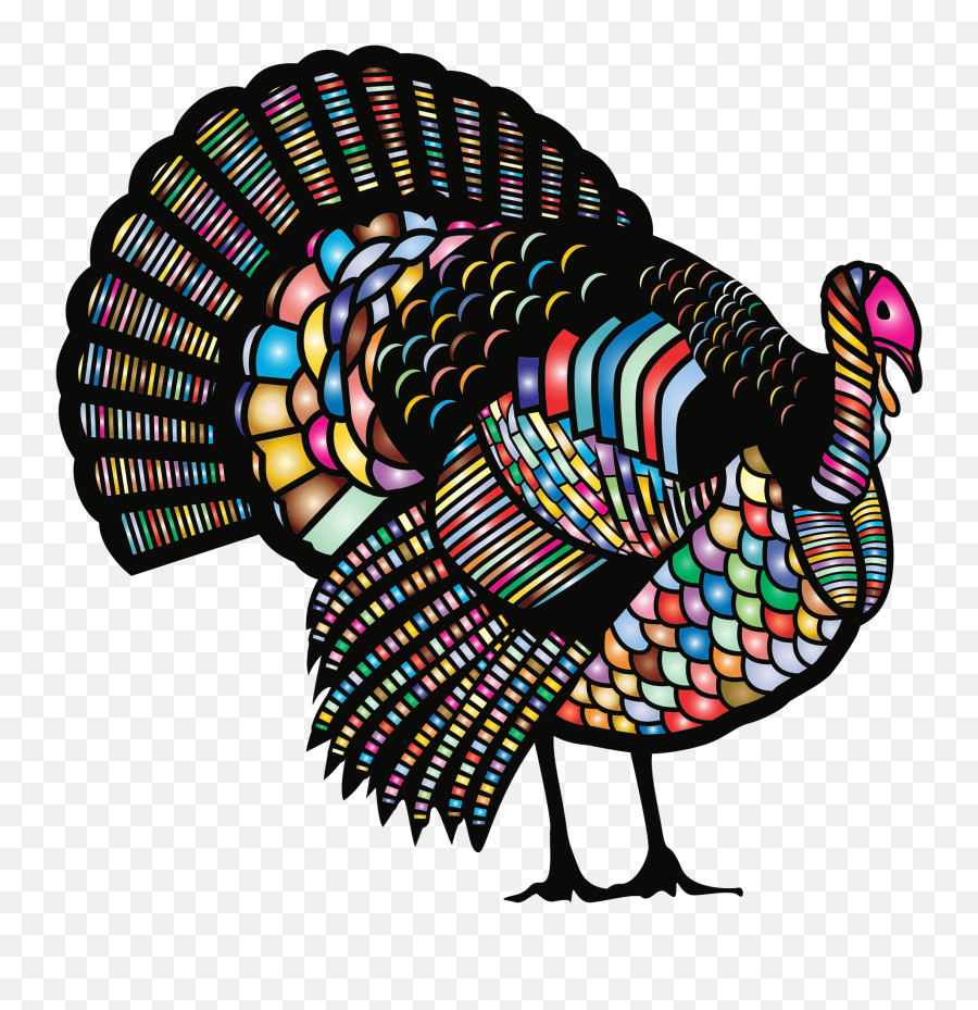 Turkey Mosaic Clipart - Mosaic Thanksgiving Turkey Emoji,Thanksgiving Turkey Emoji