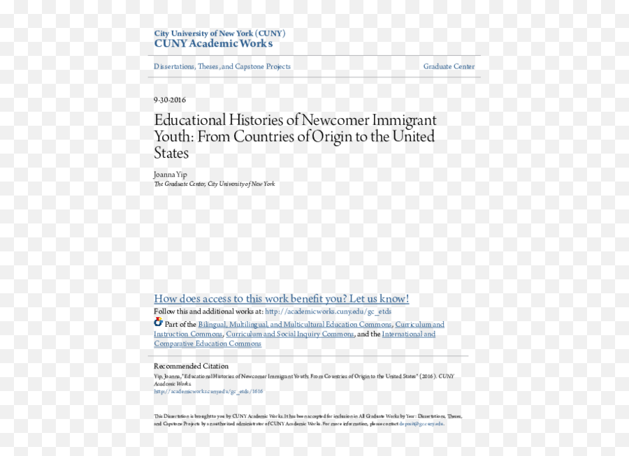 Pdf Educational Histories Of Newcomer Immigrant Youth From - Document Emoji,Medgar Evers 