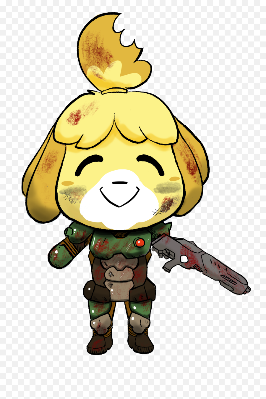 Isabelle Doom Sticker - General Presidency Of Youth Welfare Emoji,Doomguy Emoji