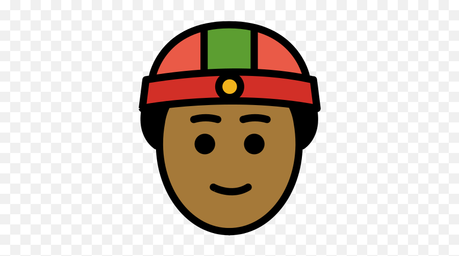 Person With Skullcap Medium - Dark Skin Tone Emoji,Hauling Ass Animated Emoticon
