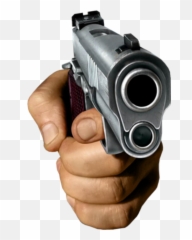 Hand Pointing A Gun Know Your Meme - Holding Gun Meme Transparent Emoji,Cursed Emoji Meme