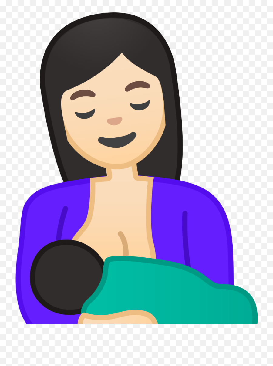 Breast Feeding Light Skin Tone Icon - Dibujos De Lactancia Materna Emoji,Breast Cancer Emoji