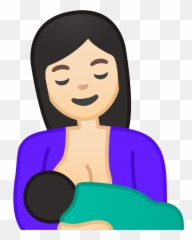 Breast Feeding Light Skin Tone Icon - Dibujos De Lactancia Materna Emoji,Breast Cancer Emoji
