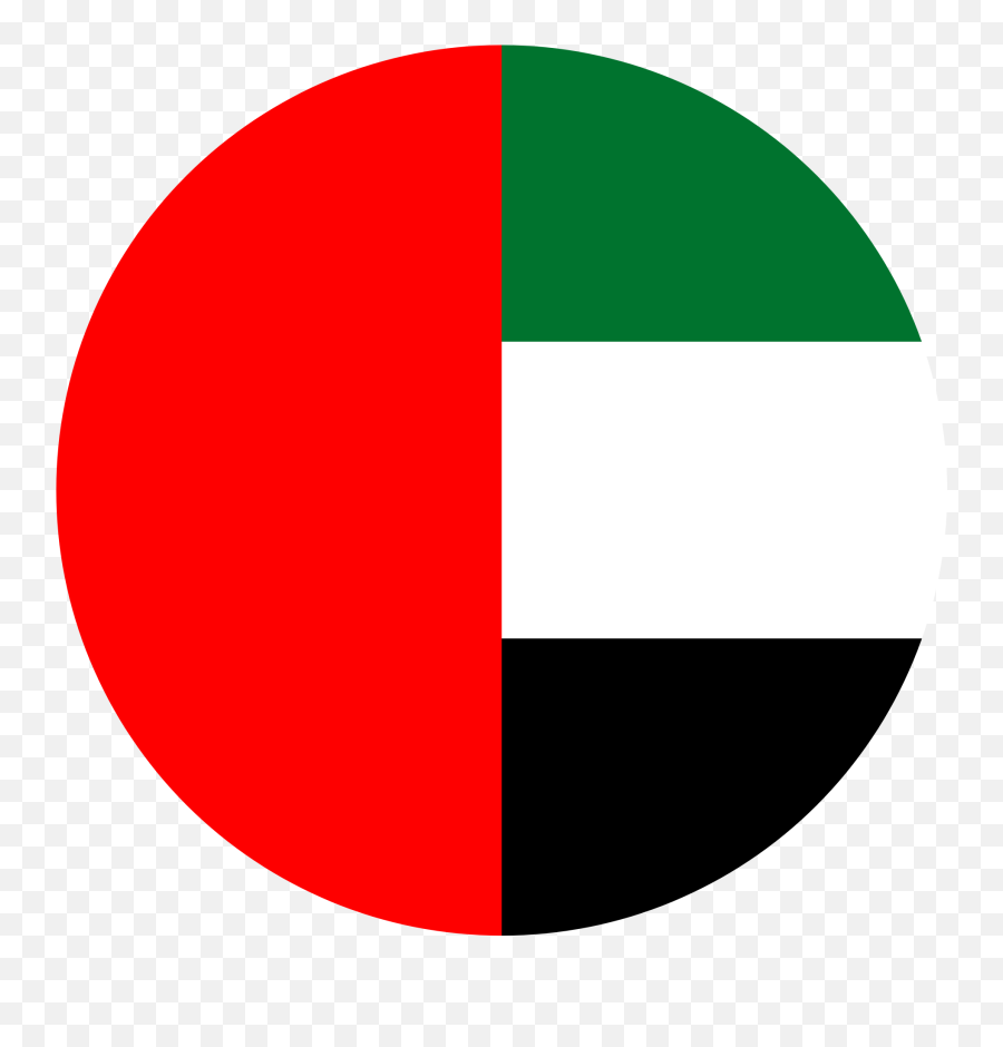 United Arab Emirates Flag Emoji - United Arab Emirates Flag Circle,Black Flag Emoji