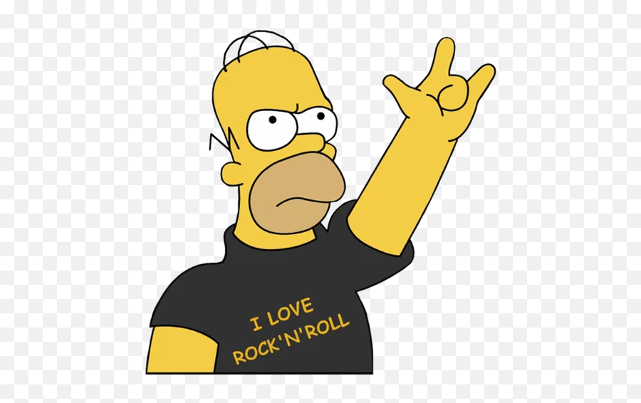 Rock N Roll - Rock And Roll Simpson Emoji,Rock And Roll Emoji
