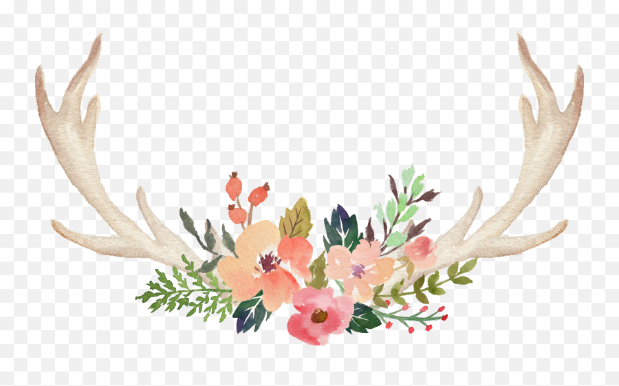 Transparent Antler With Flowers - 10 Free Hq Online Puzzle Emoji,Antler Emoji