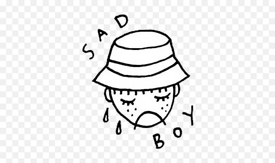 Tattoo Minimalist Sad Clipart - Sad Boy Tattoo Png Emoji,Emoticon Tattoo