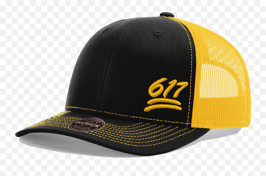 617 Cap 100 Emoji Inspired Mesh Back Black Gold,Cap Emoji