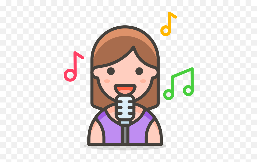 Woman Singer Free Icon Of 780 Free Vector Emoji - Singer Icon Png,Cute Emojis To Send To Your Girlfriend