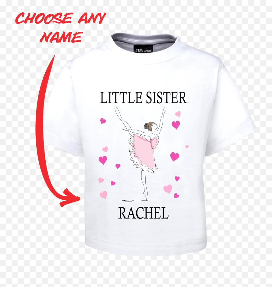 Little Sister Ballerina Kids T - Short Sleeve Emoji,Dancing Lady Emoji T Shirt