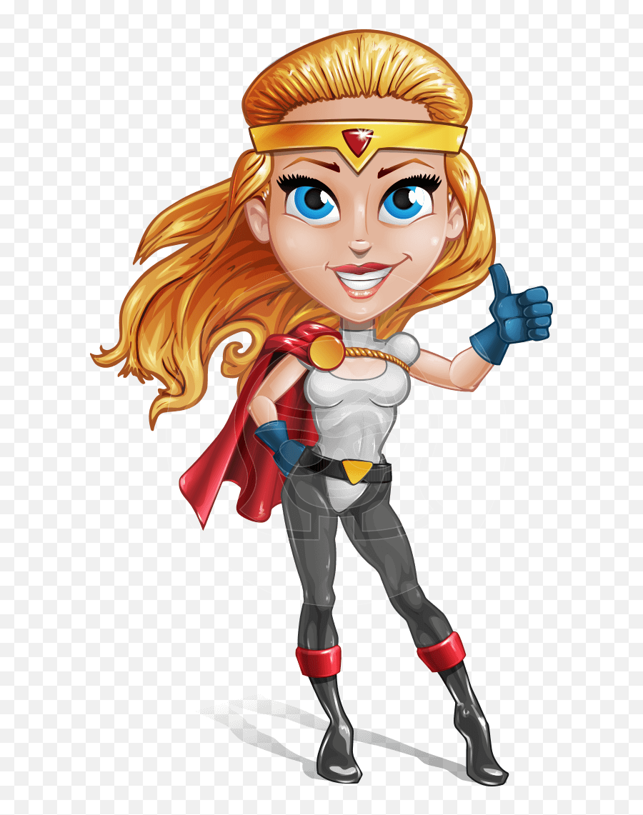 Female Superhero Cartoon Vector - Female Superhero With Computer Emoji,Emotion Cartoon Superhero