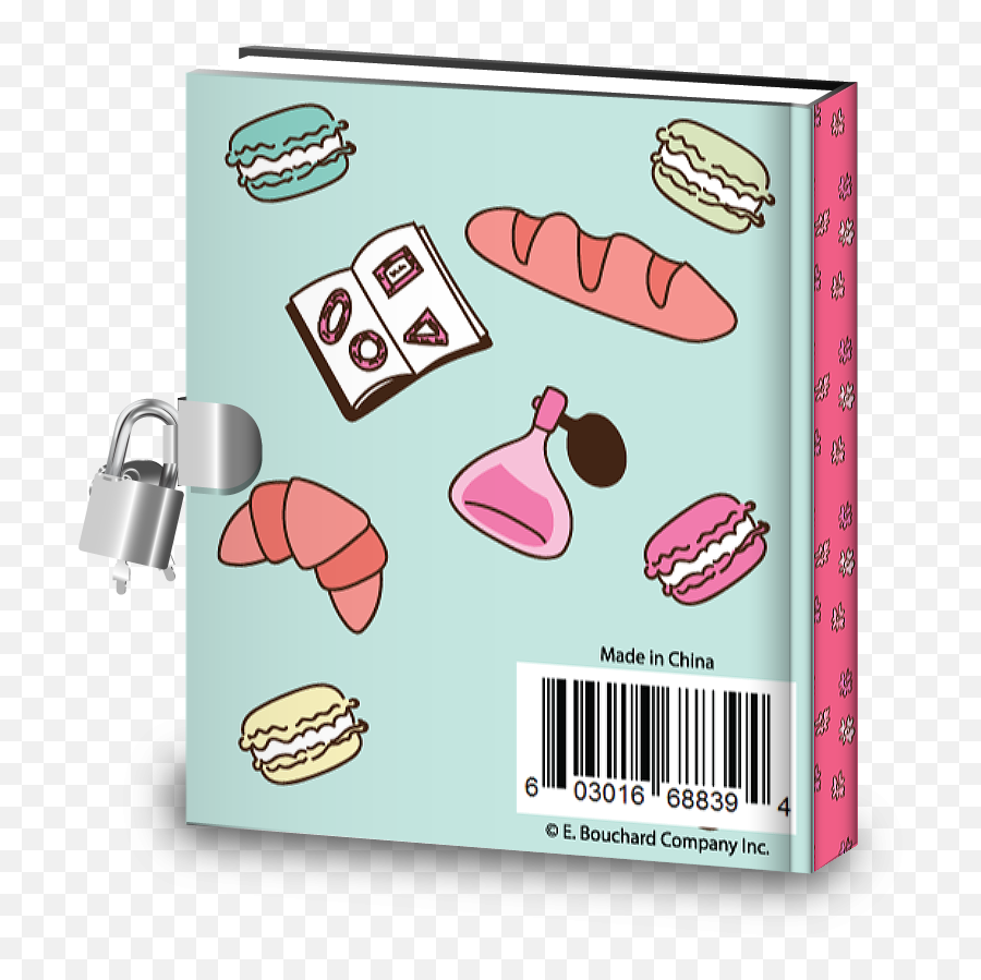 Gift Idea Pink Paris Kids Diary With Lock U2013 Birthdaygalorecom - Language Emoji,Free Emoji Stickers For Kids