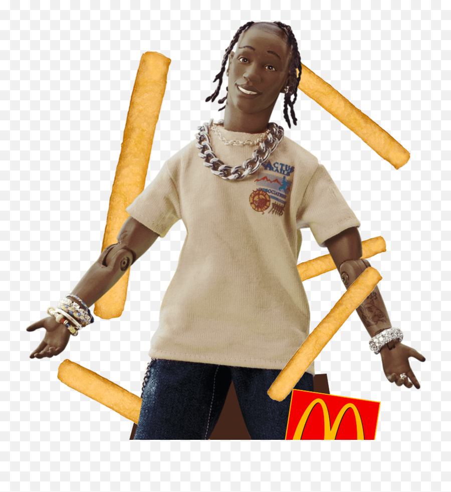 Travis Scott Mcdonaldu0027s Action Figure Is Reselling For 55k - Travis Scott Mcdonalds Cutout Emoji,The Emoji Movie Rare Action Figures