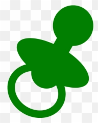 Green Pacifier 2 Icon - Orange Pacifier Clip Art Emoji,Pacifier Emoticon