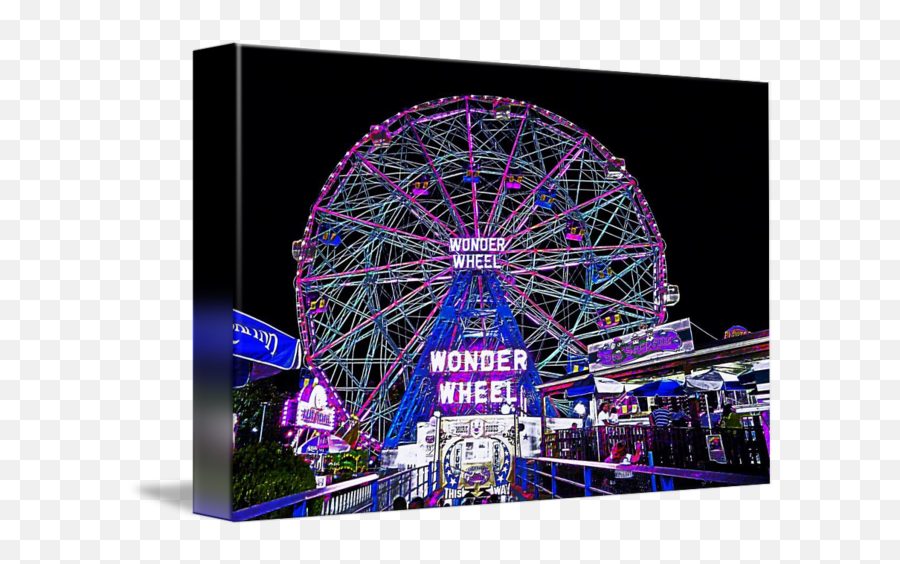 Coney Islands Wonderous Wonder Wheel By Kendall Eutemey - Ferris Wheel Emoji,Paint Ferris Wheel Emoji