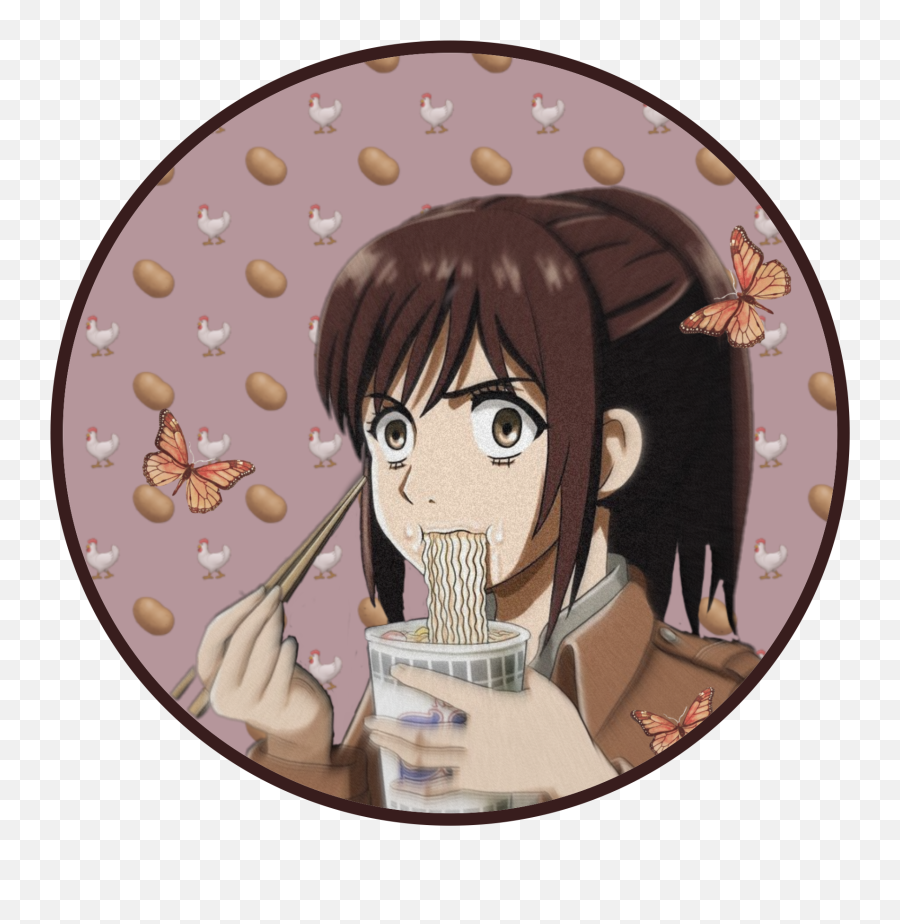 Pin On Graphics - Anime Eating Pfp Emoji,Freaked Out Anime Emoji