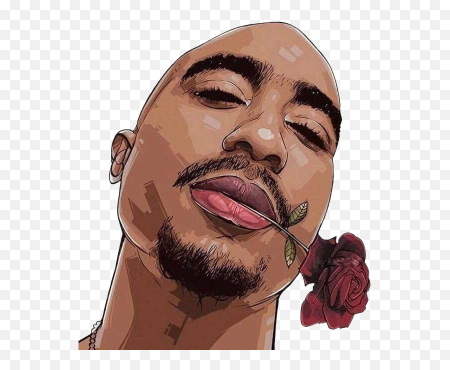 Tupac Tupacshakur Sticker - Tupac Drawing Emoji,2pac Emoji