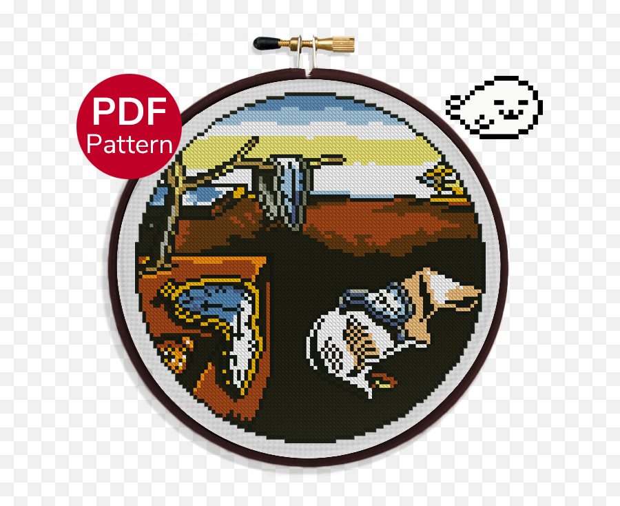 Persistence Of Memory - Insect Small Cross Stitch Patterns Emoji,Needlework Emojis For Texting To Download