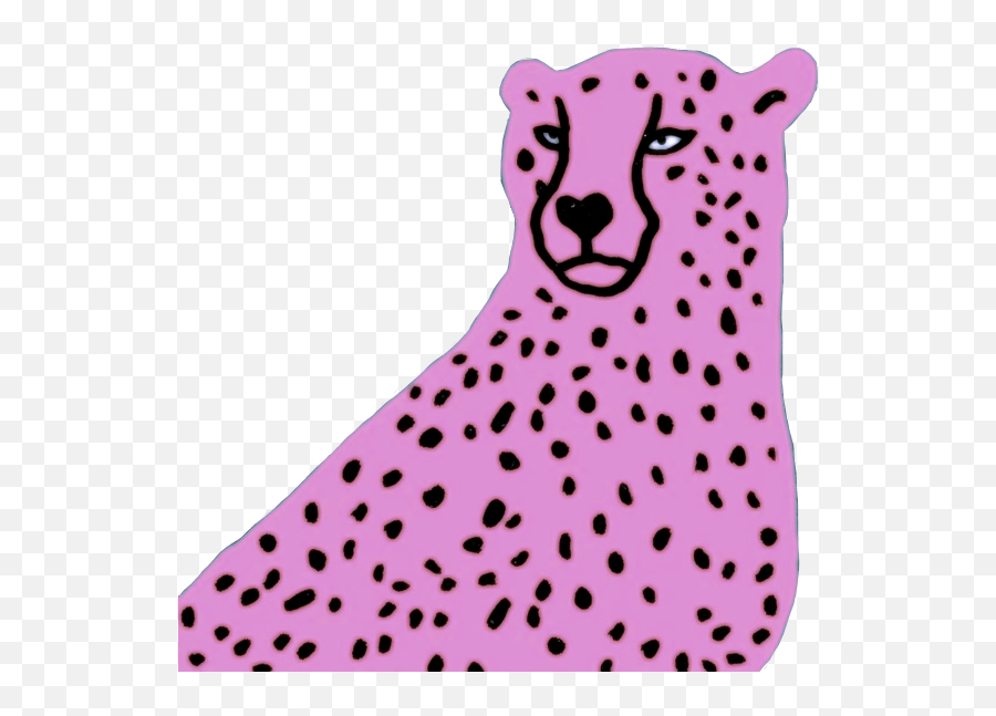 Leopard Jaguar Pink Sticker By Layla Mccain - Graphic Design Animal Drawings Emoji,Cute Leopard Emojis