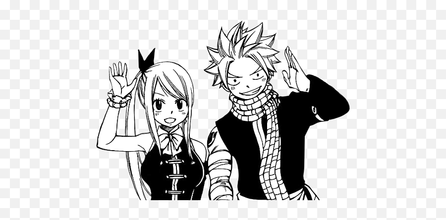 We Win On Tumblr - Natsu And Lucy Manga Transparent Emoji,Natsu Emojis