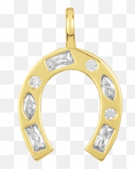 Icons Lucky Horse Shoe Necklace Charm - Horseshoe Emoji,Blue Horseshoe Emoji