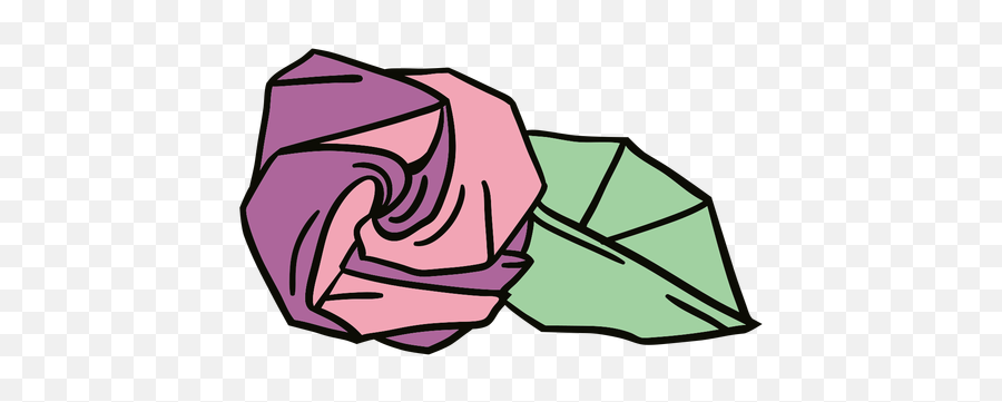 Origami Rose Illustration - Transparent Png U0026 Svg Vector File Garden Roses Emoji,Japanese Emoticons Hearthands