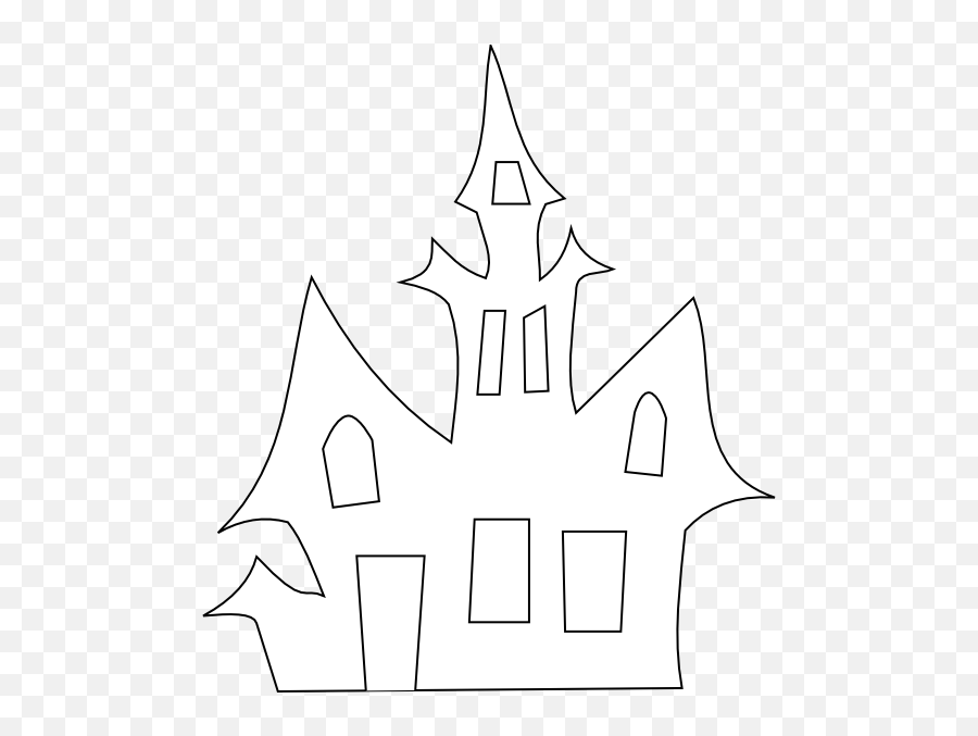 Clipart Houses Halloween Clipart Houses Halloween - Easy Haunted House Clipart Emoji,Ghost Emoji Pumpkin Stencil